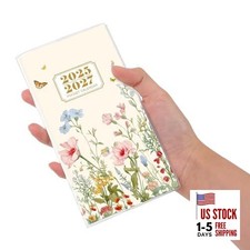 Pocket Calendar 2026-2027 for Purse, Two Year Monthly Planner, Butterfly-floral