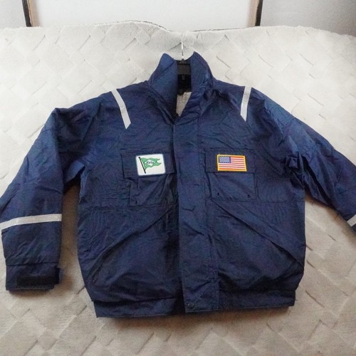 Stearns USCG Type III PFD Flotation Aid Jacket Mens XL Blue Reflective Safety