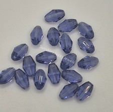 6pc Swarovski Crystal Tanzanite 9x6mm Faceted Oval 5200 Beads; Purple