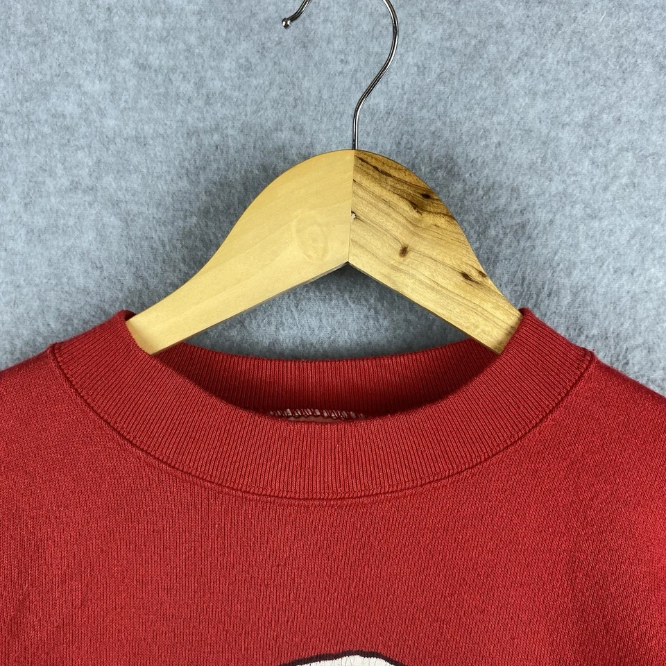 Vintage Snoopy Peanuts Sweatshirt Mens L Red Christmas Jumper Made In USA 1990s - image 4 of 4