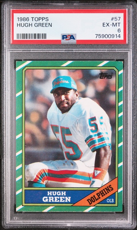 1986 TOPPS #57 HUGH GREEN PSA 6