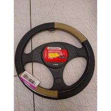 15.25 Autocraft Blacktan Chrome Accent Steering Wheel Cover Ac38859bt