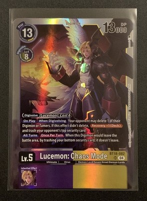 Lucemon: Chaos Mode BT18-082 SR - Special Booster VER.2.0 - Digimon TCG