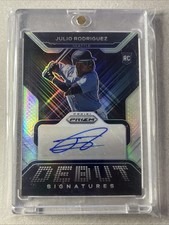 2022 Panini Prizm - Debut Signatures Julio Rodriguez #DS-JU Silver Prizm (AU,...