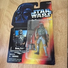 Hasbro Star Wars red card  POTF2 Boba Fett MOC  1995 nice