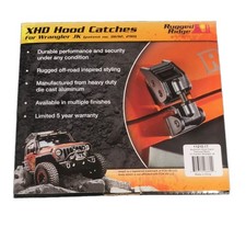 Rugged Ridge Xhd Aluminum Hood Catches 11210.17 Textured Black Jeep Wrangler Jk