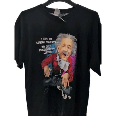Sz LARGE Albert Einstein DJ Music Shirt Graphic T Shirt  #357