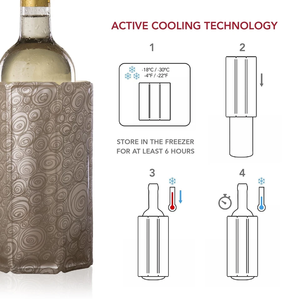 Vacu Vin Active Wine Cooler - Flexible Insulated Chiller For Standard Size Bo... - Image 3 of 4