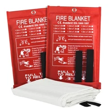 Smilco Emergency Fire Blanket for Home & Kitchen - 40x40 Flame-Retardant Fibe...
