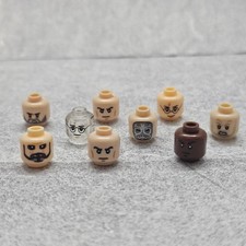 8pack Mixed Head Lot Blocks Accessories for Minifigures Wdc01