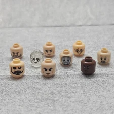 8pack Mixed Head Lot Blocks Accessories for Minifigures Wdc01