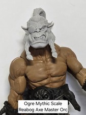 3d Printed RAEBOG AXE MASTER ORC OGRE SIZE Headsculpt For Mythic Legions 1 12