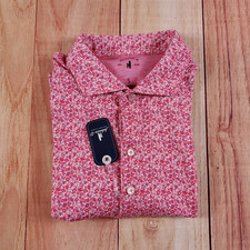 NEW Johnnie-O Polo Shirt Mens Small Full Blossom Floral