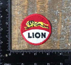 Vintage LION Oil Gas Petroleum Advertising Logo Uniform Patch
