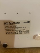 Center 2kW Upright Fan Heater (655180)