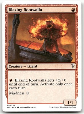 Blazing Rootwalla (White Border) #54 (NM) Mystery Booster 2 MB2 Magic MTG