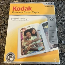 Kodak Instant Dry Premium Photo Paper Gloss 8.5" x 11" 50 Sheets Sealed New