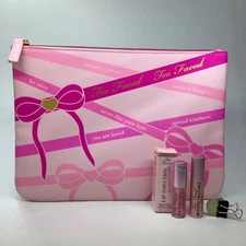 2pc Too Faced SET + BAG: Better Than Mascara MINI + Lip Injection Max MINI - NEW