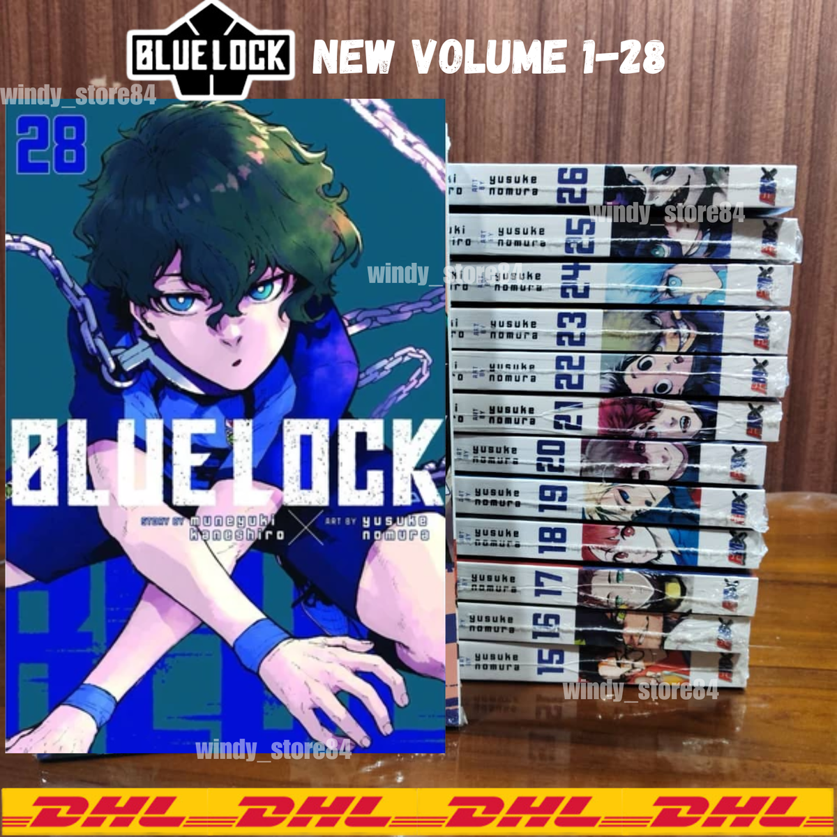 ブルーロック1～28 Blue Lock Manga NEW Vol 1-28 Full Set English Version Comics By