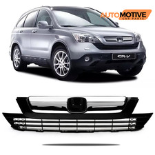 For 2007-2009 Honda Crv Cr-v Front Upperlower Grille Chrome Black Bumper Grille For 2007-2009 Honda Crv Cr-v Front Upperlower Grille Chrome Black Bumper Grille