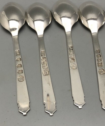 Vintage British Hallmarks Silver Spoons Roberts & Belk 1953 80g ELZX - Picture 3 of 4
