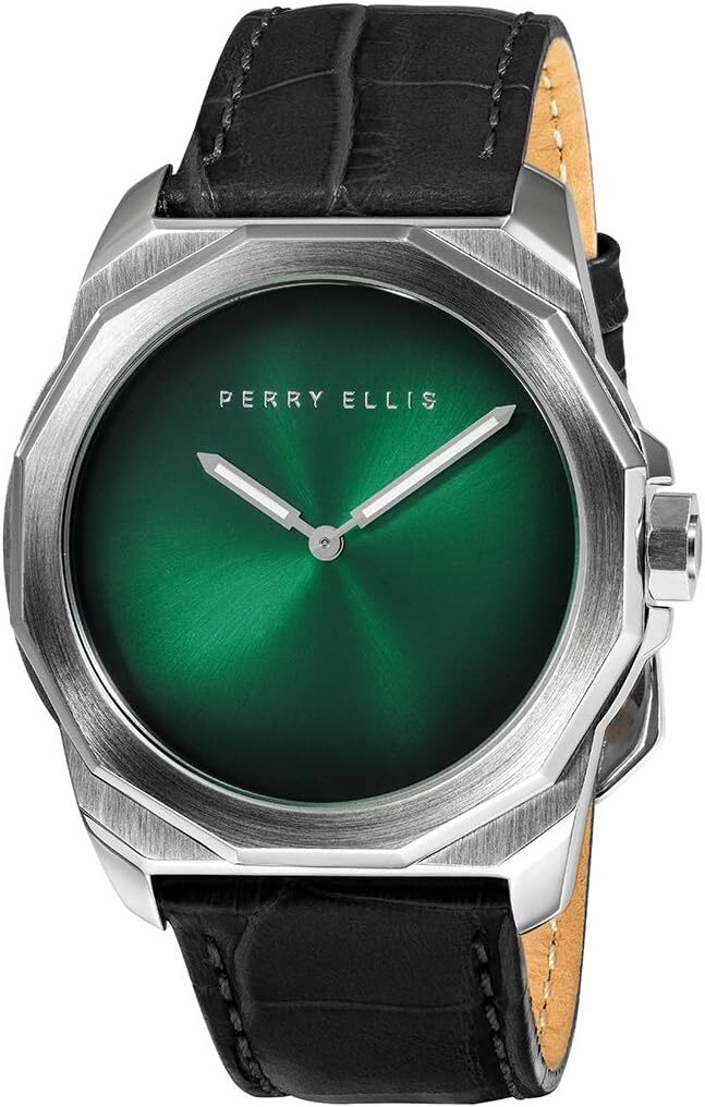 Perry Ellis Decagon Fading Dial 10007-01 Men's Watch, Black | eBay