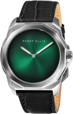 Perry Ellis Decagon Fading Dial 10007-01 Men's Watch, Black | eBay
