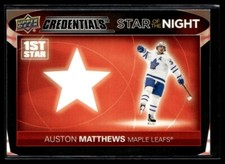 2021-22 Upper Deck Credentials Stars of the Night - First Star Auston Matthews