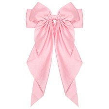 1PC Satin Hair Bows for Women Large Hair Barrettes Ribbon for Girls Giant Lon...