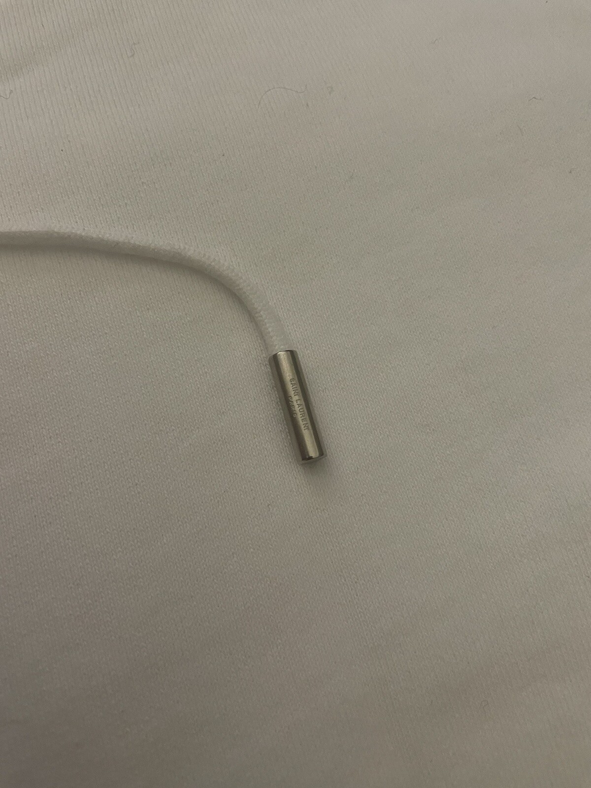 FELPA CON CAPPUCCIO BIANCA SAINT LAURENT RIVE GAUCHE TAGLIA S NUOVA CON ETICHETTE $890