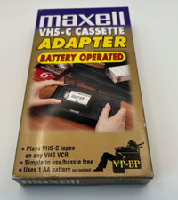 Maxell VHS-C Cassette Adapter Battery Operated VP-BP