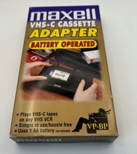 Maxell VHS-C Cassette Adapter Battery Operated VP-BP