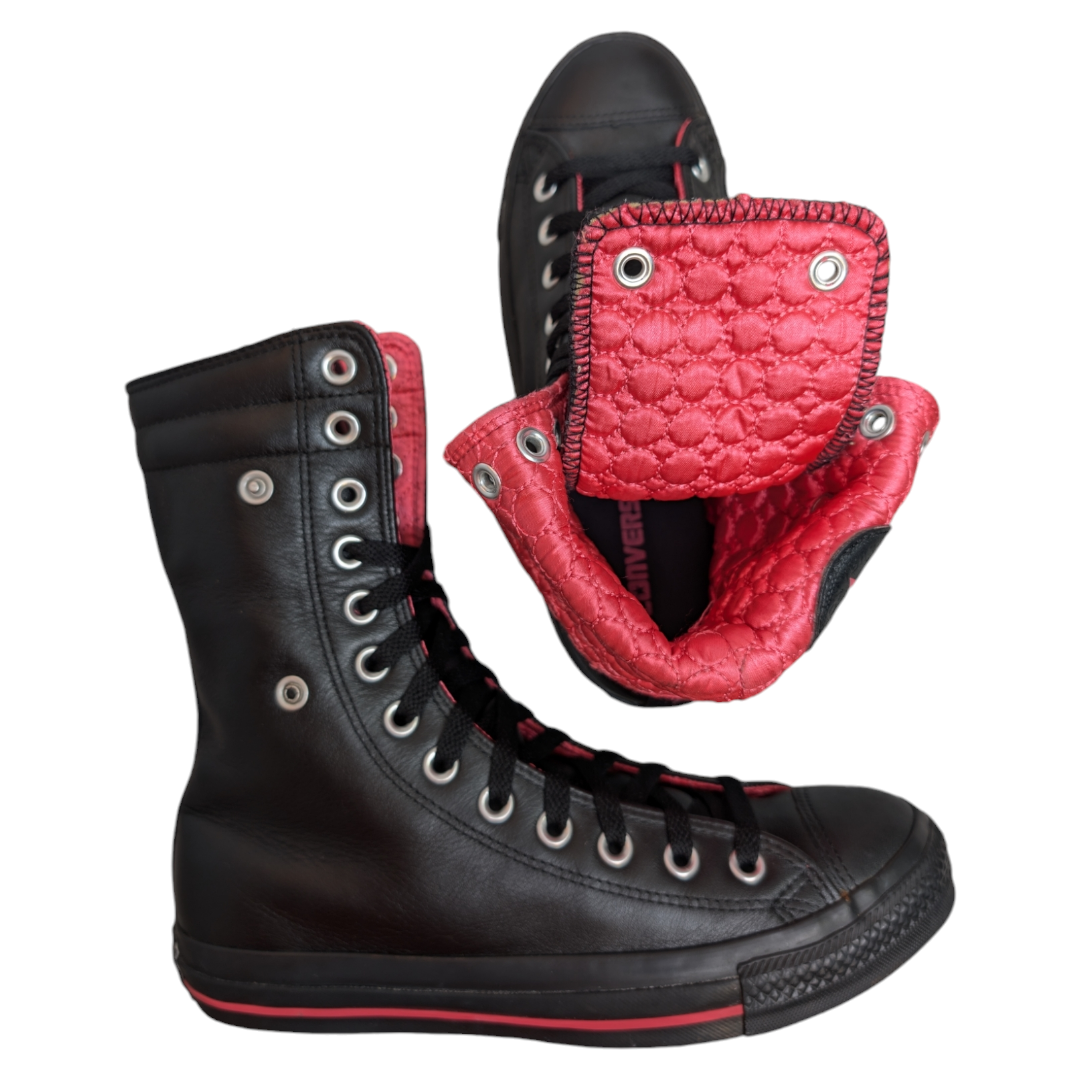 Converse 2010 RARE XHI 13 Eye Calf High Leather Foldover Converse 2010 RARE XHI 13 Eye Calf High Leather Foldover