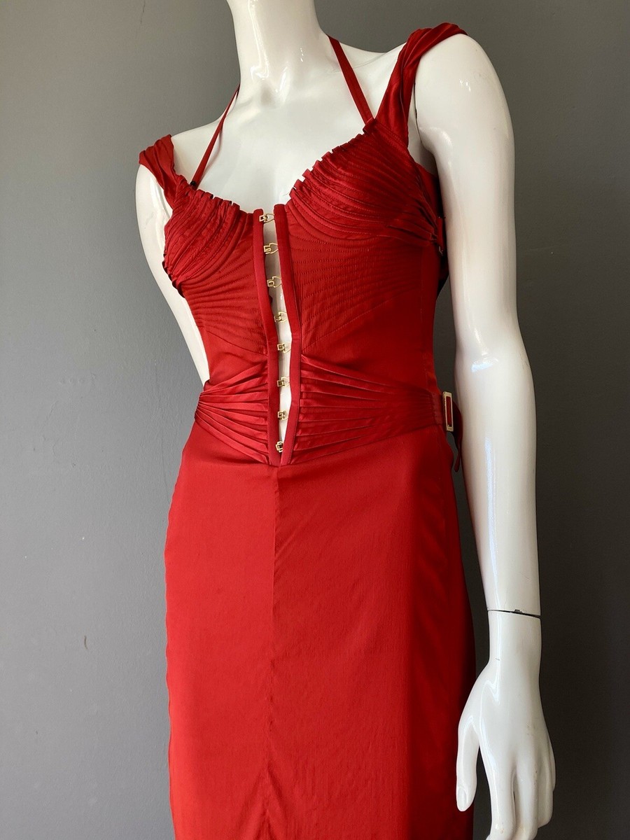 GUCCI BY TOM FORD VINTAGE RUNWAY Bondage Corset Dress Iconic