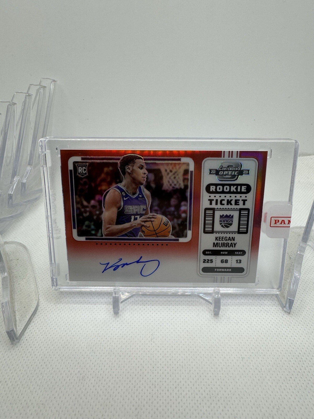 2022 Keegan Murray Optic Contenders Rookie Ticket Auto Red Variation /99 #v132