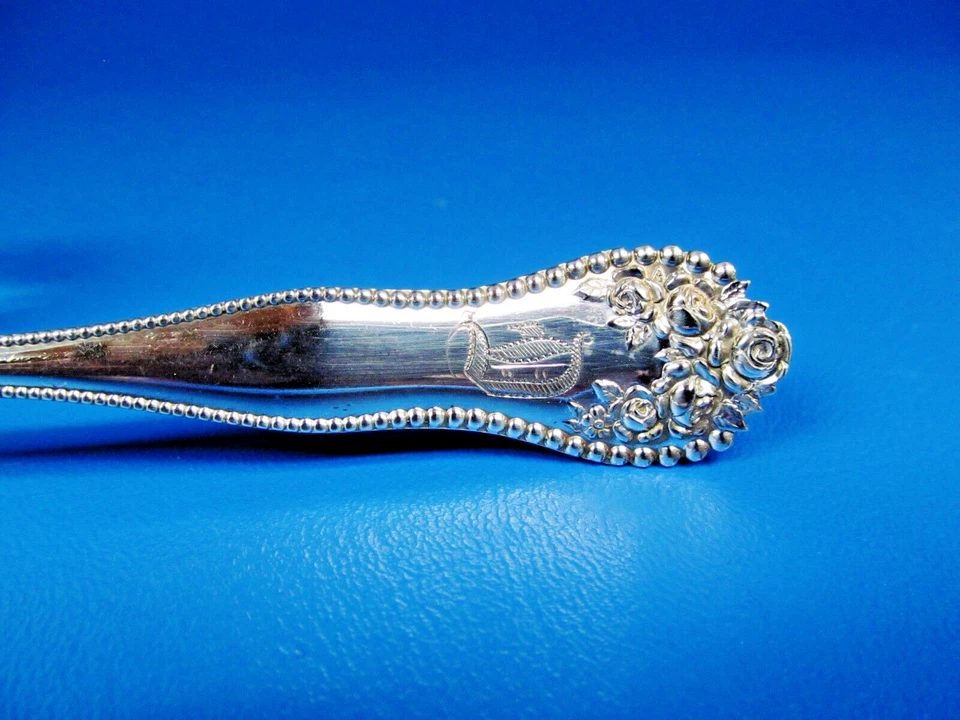 Colher de sopa de prata esterlina Lancaster by Gorham 7 pol.   Antigo 1903 - Imagem 4 de 4