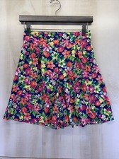 Vintage 1990s Tracy Evens Elastic Waist Neon Womens Shorts Size M-USA-6761