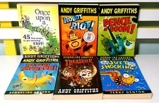 Lot of 6x Andy Griffiths Children's Fiction Books! Treasure Fever! Just Shocking
