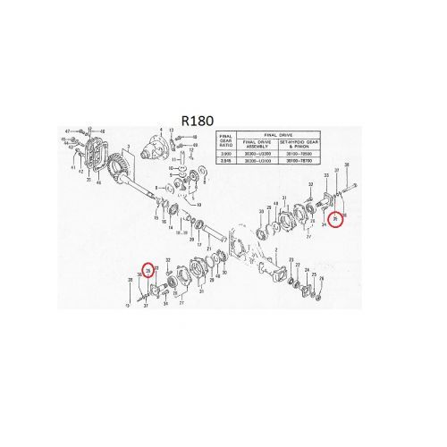 2 シール Datsun 240Z 260Z 280Z R180 Differential Axle O Ring seal OEM | eBay