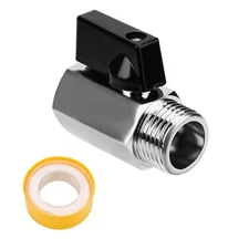 RV Hot Water Heater Replacement Drain Valve Brass 1/2" RV Ball Valve Shut-Off...