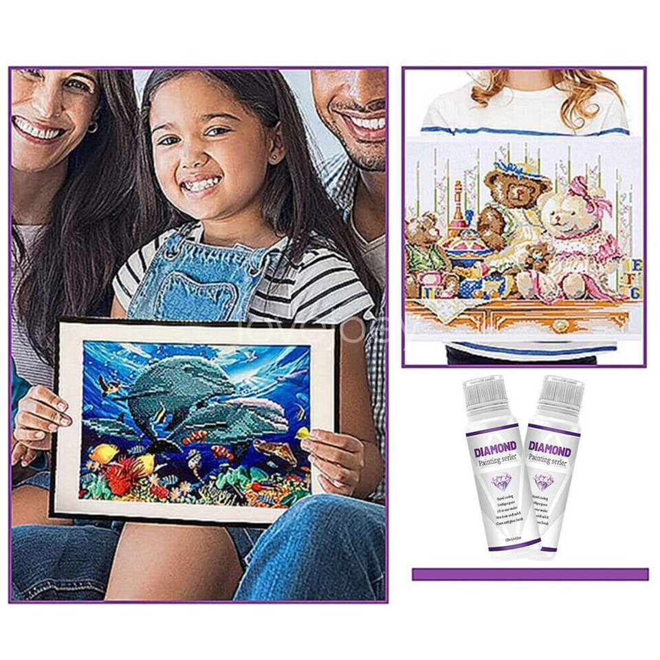 120ML Diamond Art Sealer 5D Permanent Hold DIY Diamond Painting Puzzle Glue - image 4 of 4