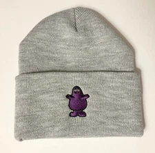 McDonald’s Grimace Gray Knit Beanie Hat Cap - NEW