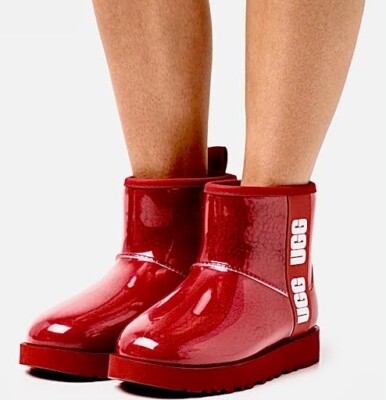 Ugg Classic Clear Mini Red Rain Boot Uggs ?UGG Girl's Red Spring