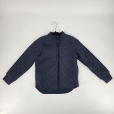 Wheat Kids Loui Jacket Size 8Y/128 Ink Blue Thermal Quilted Thumb Hole Full Zip