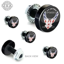 5 Black Aluminum Motorcycle Windshield Bolt Kit -  USAF USA FLAG - 031