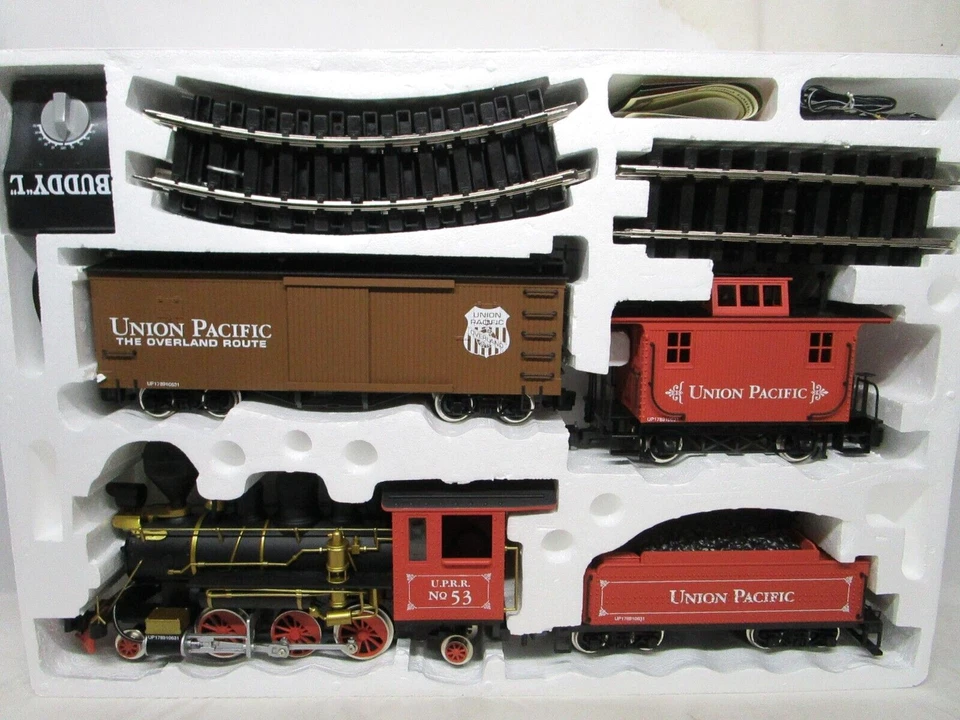 Buddy L G Scale Union Pacific 2-6-2 Locomotive Complete Electric Train Set NOS - Image 2 of 4