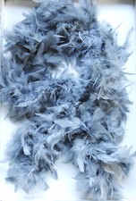 ★ FEDERBOA HELLGRAU - 140 cm - KARNEVAL KOSTÜM CHARLESTON PARTY DEKO ★