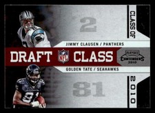 Golden Tate / Jimmy Clausen 2010 Playoff Contenders  Card #9 Carolina / Seattle