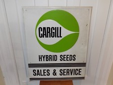 Vintage Cargill Hybrid Seeds Sales & Service Metal Sign