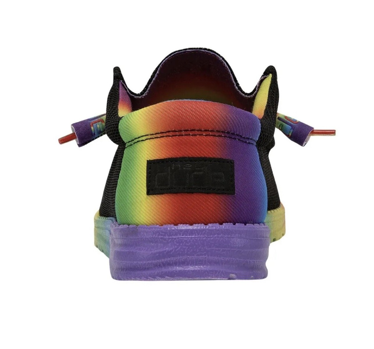 Hey Dude Men’s 10 Black Sneakers with Rainbow Trim Rainbow Hey Dudes - Etsy main image 4